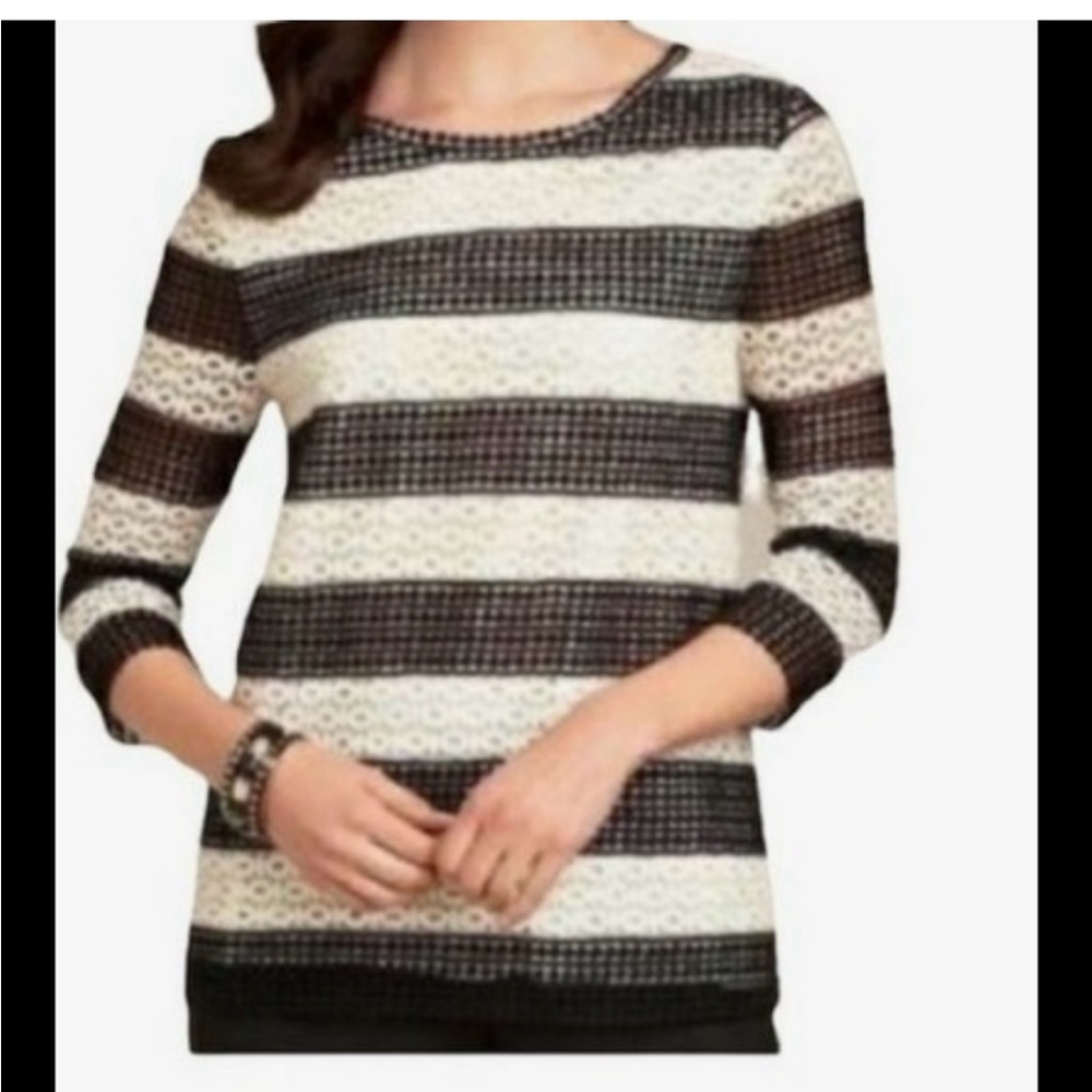 Talbots crochet blouse